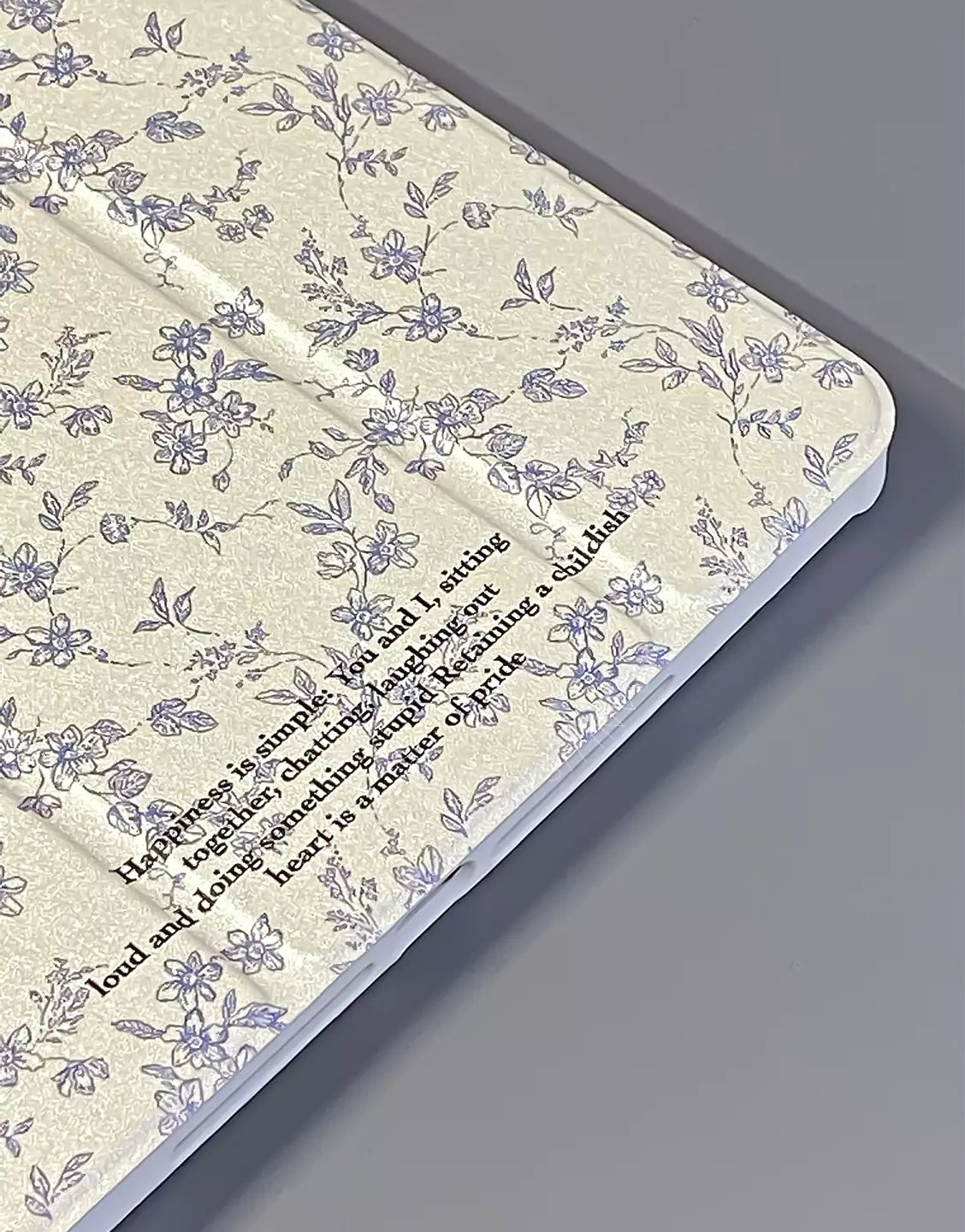 Beautiful Vintage Floral Print iPad Case with Pencil Holder for iPad 10.2 iPad Air 5 4th 3rd Generation 10.9 2022 10th iPad 9.7 5 6th 2020 2021 2024 Pro 11 Case