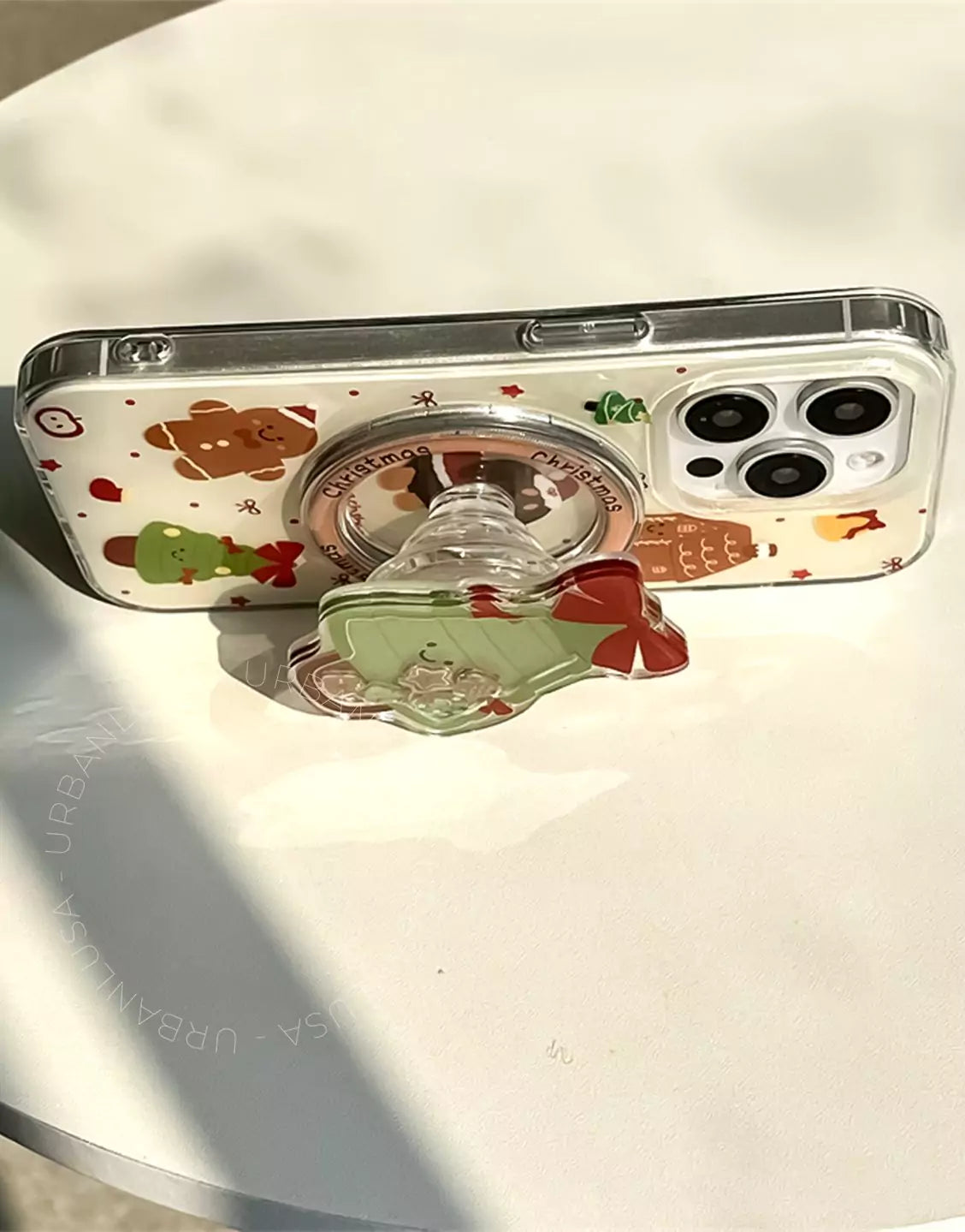 Christmas MagSafe Clear iPhone Case with Magnetic Holders - URBANLUSA