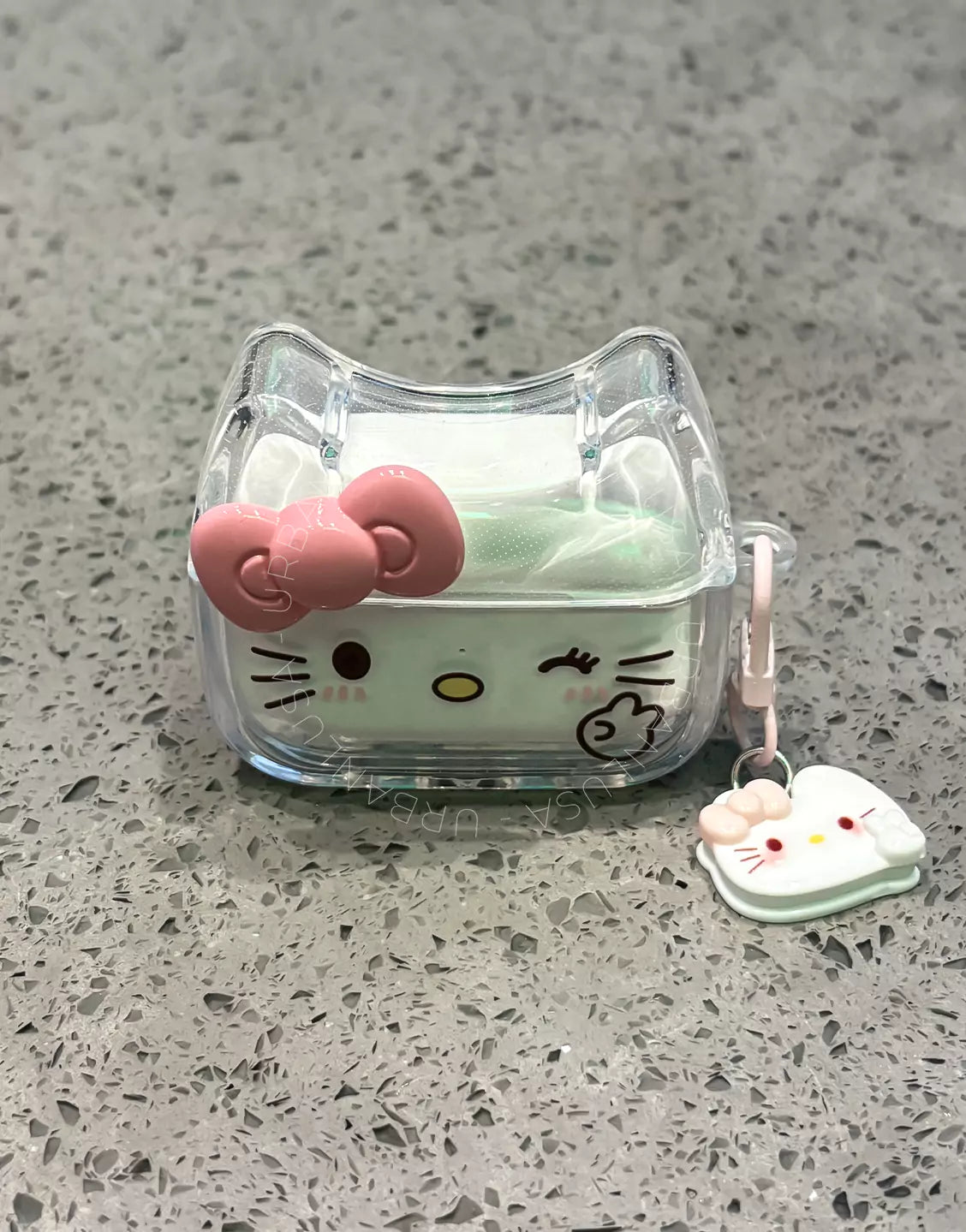 Clear Kitty Head AirPods Case with Pink Bow AirPods 4 Pro 2 Case AirPods 4 Case AirPods 1 2 Case, Cute AirPods 3 Case, AirPods Pro Case, Aesthetic AirPods Case