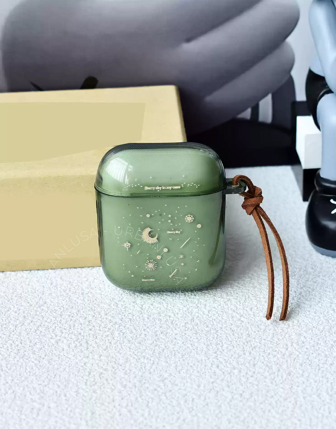 Cute Green Planet Space Starry Sky AirPods Case