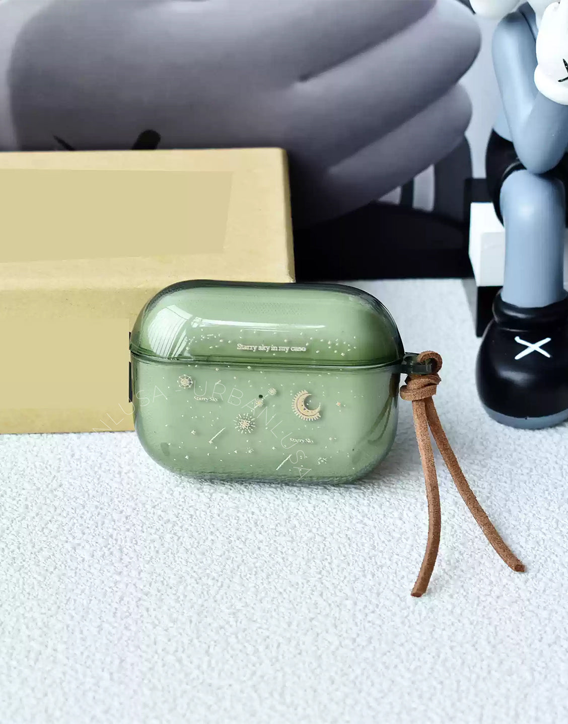 Cute Green Planet Space Starry Sky AirPods Case
