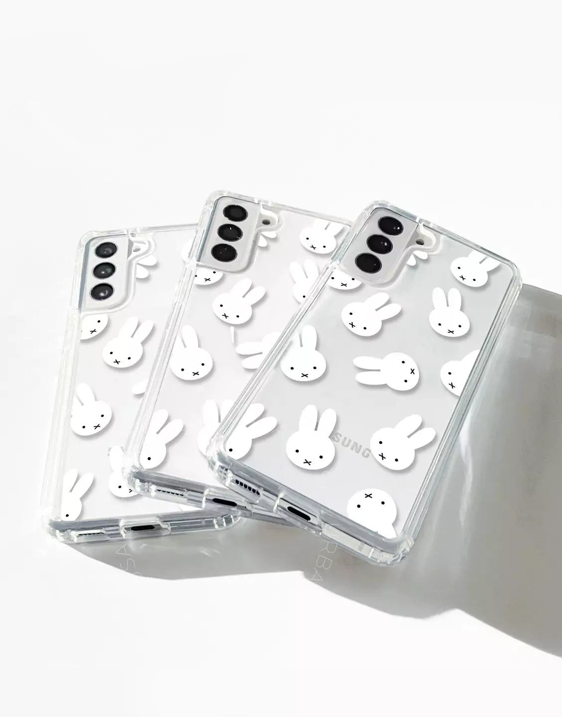 Coque de téléphone à motif de sourire esthétique pour iPhone / Samsung