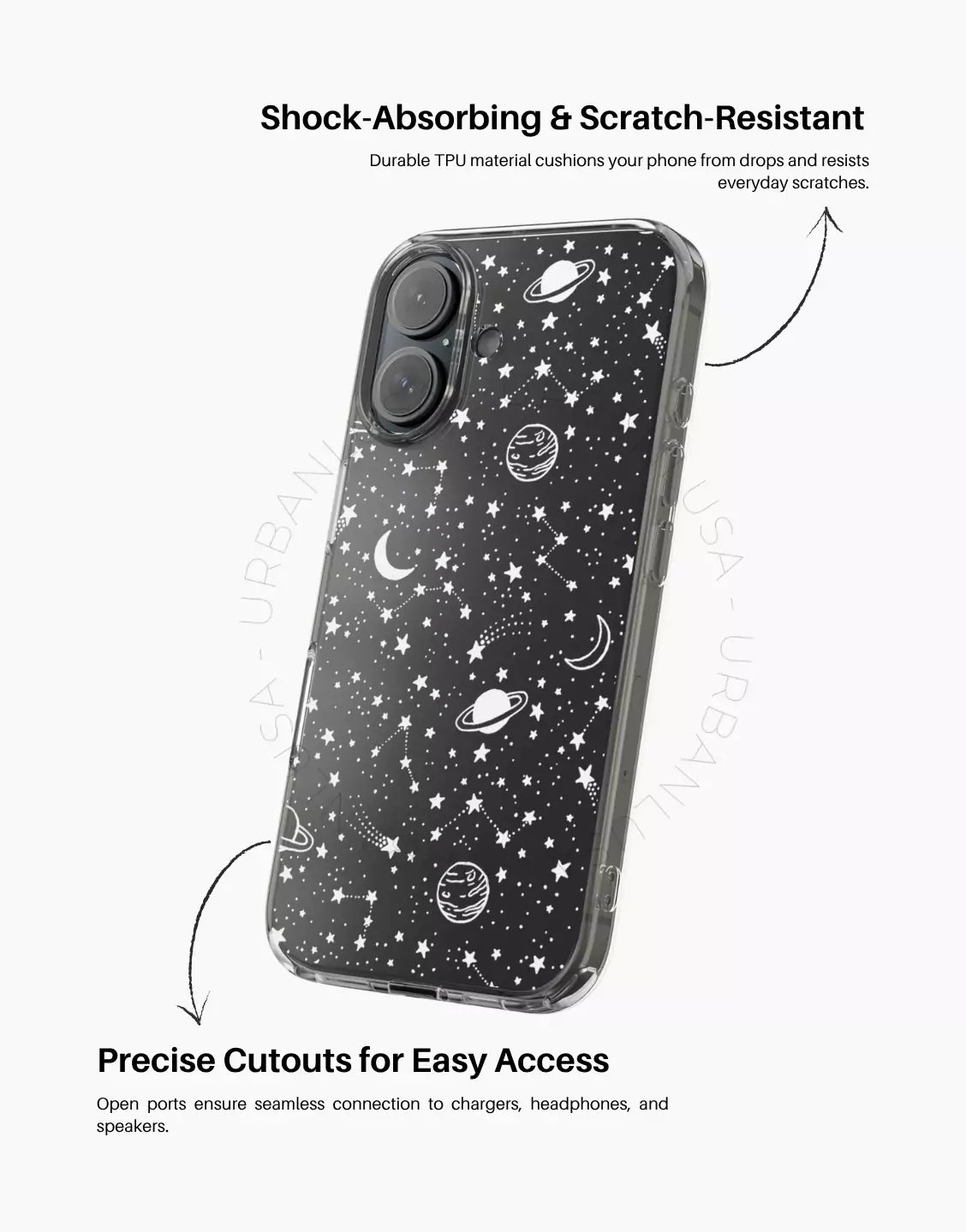 Coque de téléphone à motif de sourire esthétique pour iPhone / Samsung