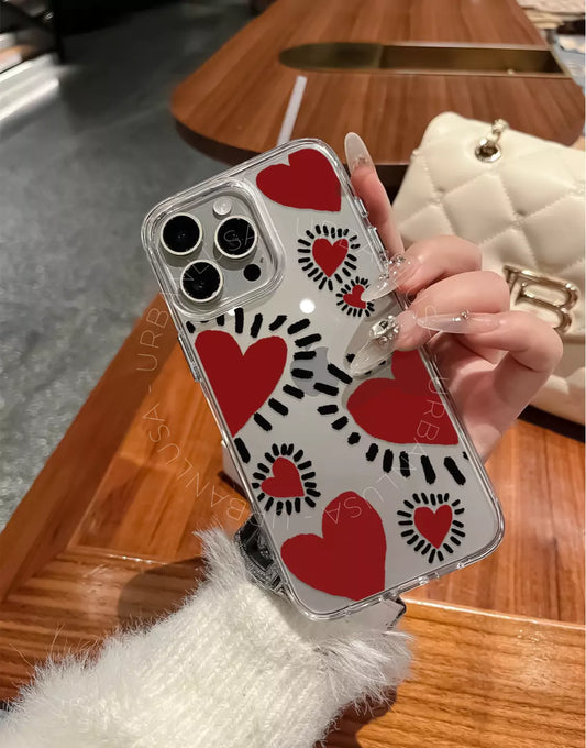 Aesthetic Indie Love Heart iPhone Case