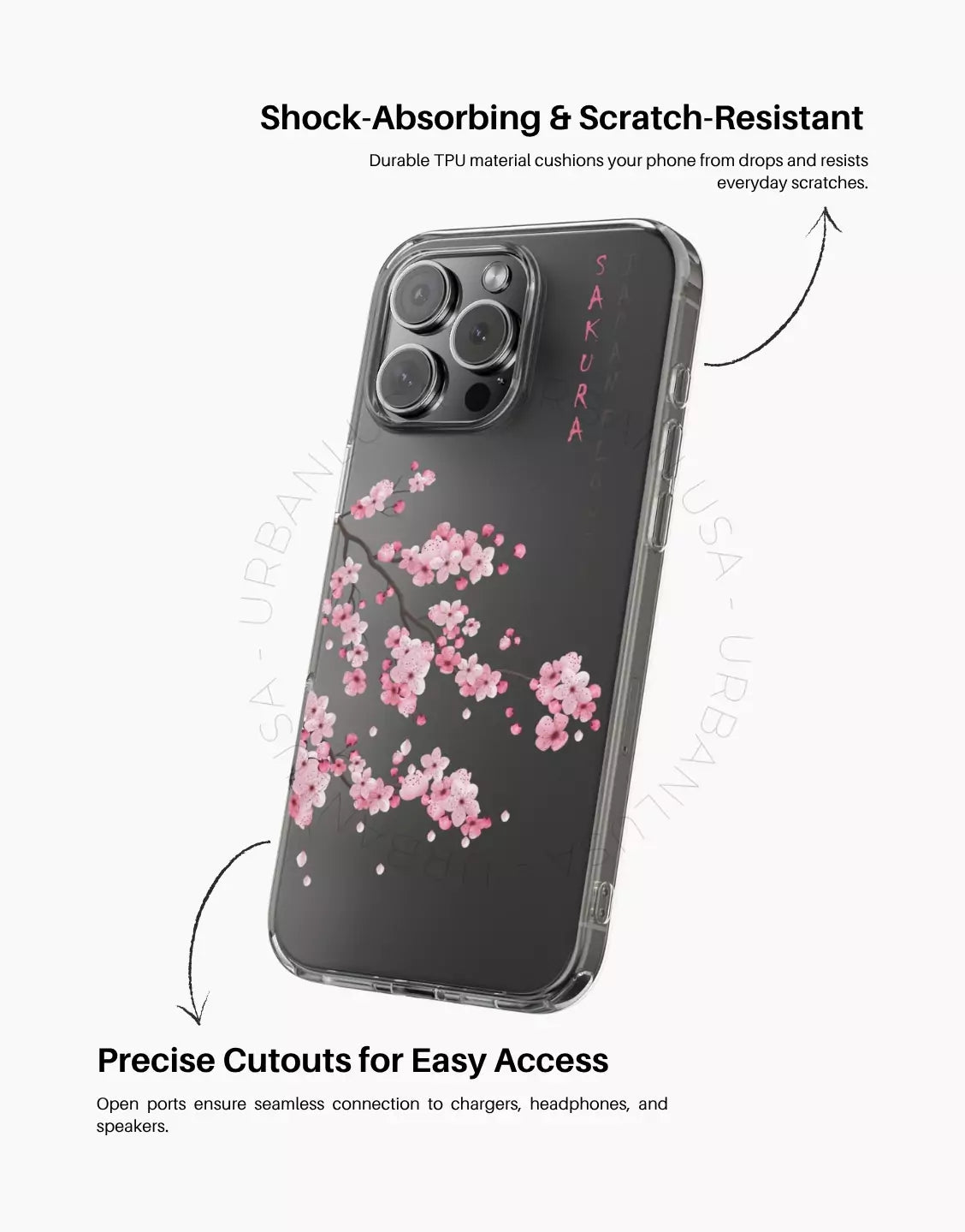 Coque de téléphone à motif de sourire esthétique pour iPhone / Samsung