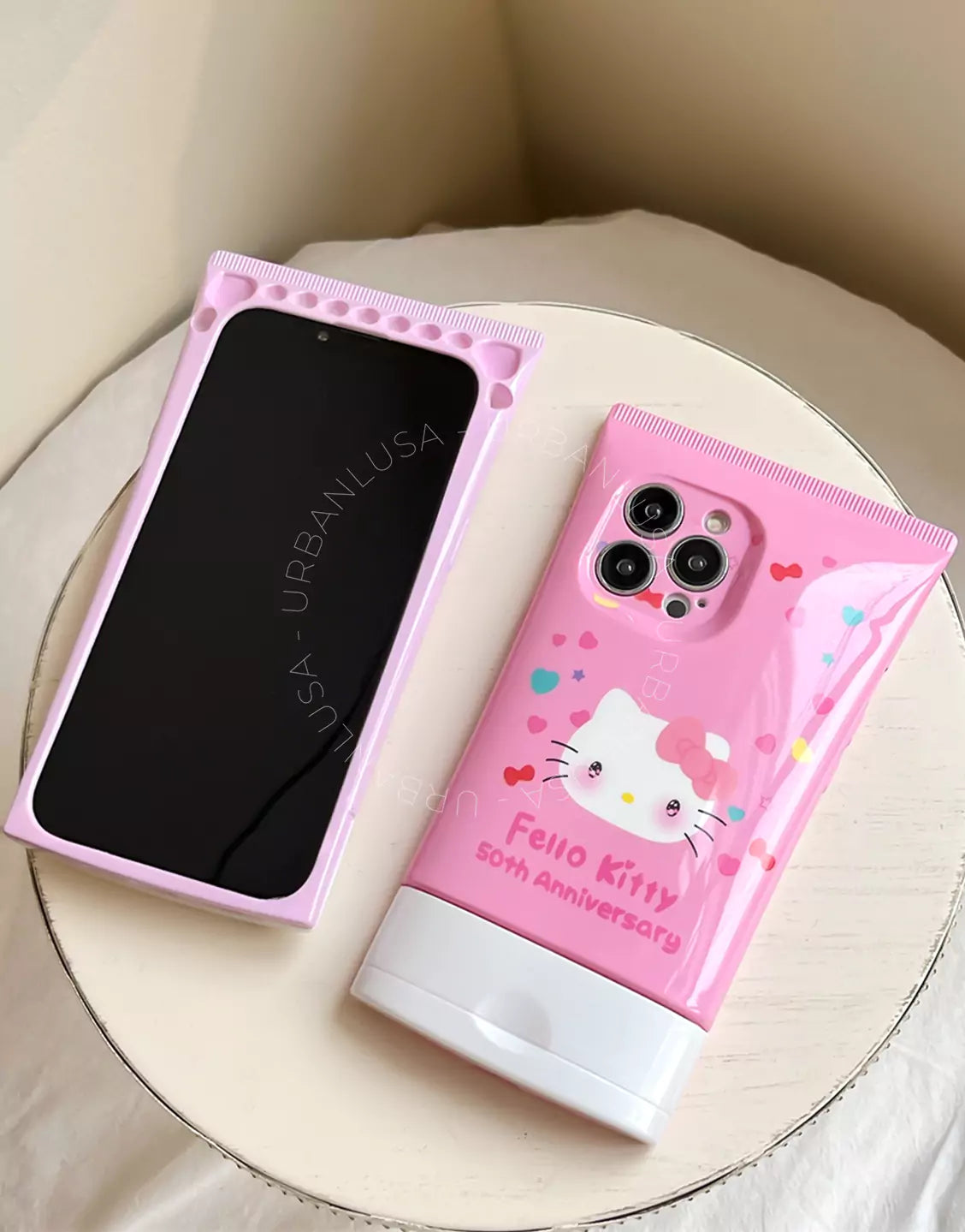 Kawaii Pink KT 3D Cleanser iPhone Case