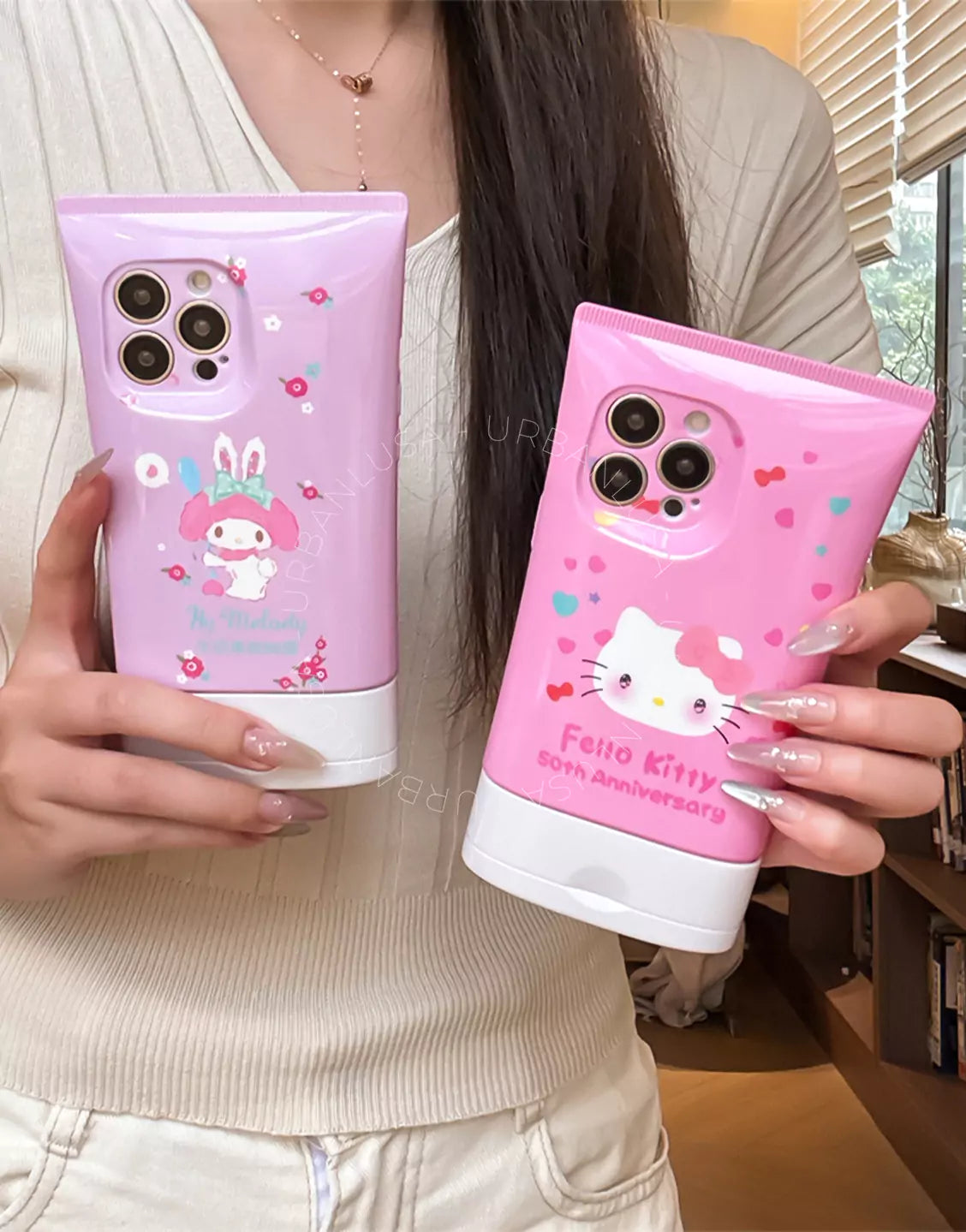 Kawaii Pink KT 3D Cleanser iPhone Case