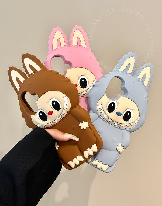 Kawaii 3D Rabbits Silicone iPhone Case - URBANLUSA