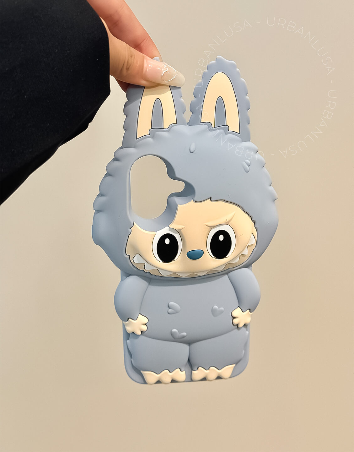 Kawaii 3D Rabbits Silicone iPhone Case - URBANLUSA