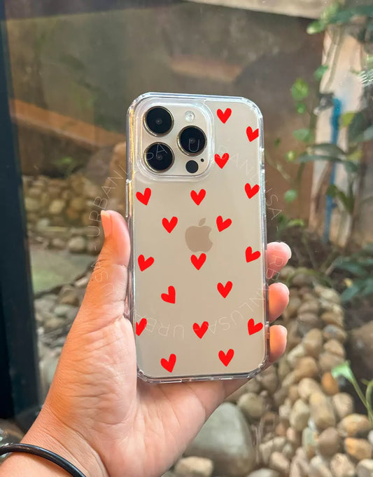 Cute Red Heart iPhone Case