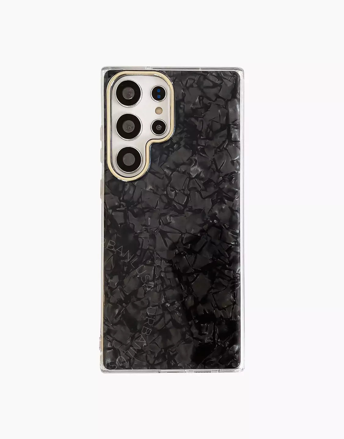Luxury Black Mable Dreamy Shell Pattern Glitter Samsung Case