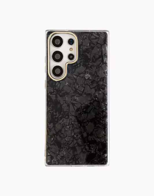 Luxury Black Mable Dreamy Shell Pattern Glitter Samsung Case