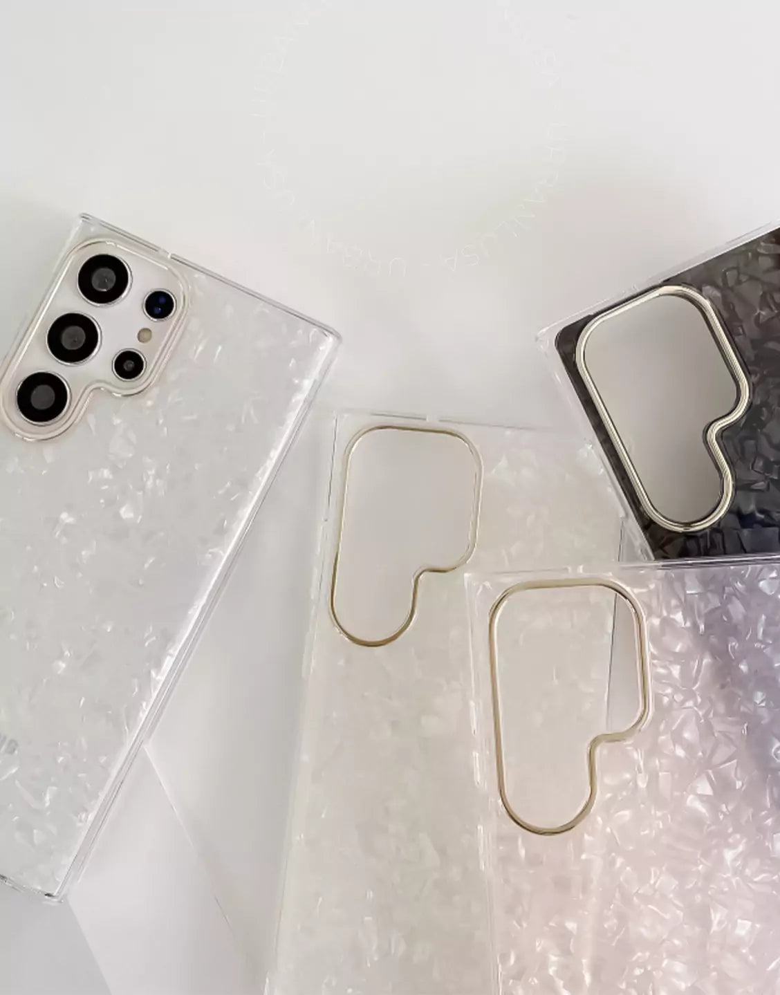 Luxury Black Mable Dreamy Shell Pattern Glitter Samsung Case