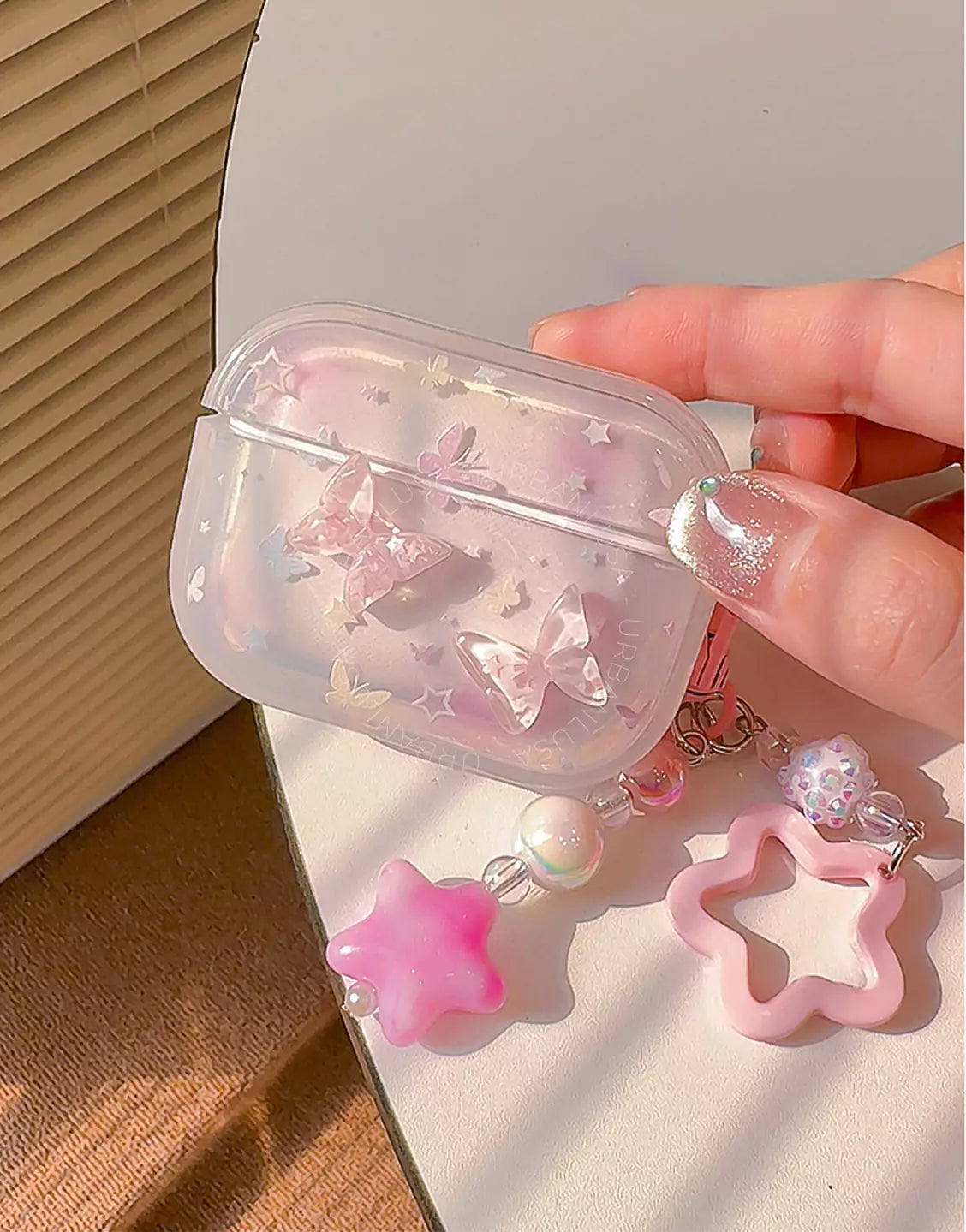 Pastel Pink Butterfly Coquette Aesthetic AirPods 4 Pro 2 Case AirPods 4 Case AirPods 1 2 Case, Cute AirPods 3 Case, AirPods Pro Case, Aesthetic AirPods Case