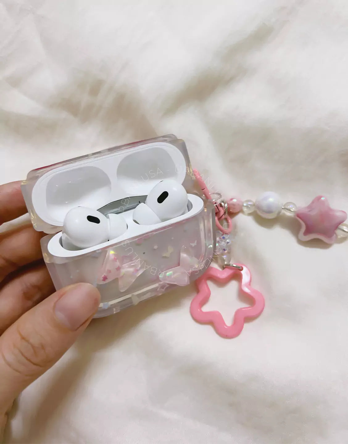 Pastel Pink Butterfly Coquette Aesthetic AirPods 4 Pro 2 Case AirPods 4 Case AirPods 1 2 Case, Cute AirPods 3 Case, AirPods Pro Case, Aesthetic AirPods Case