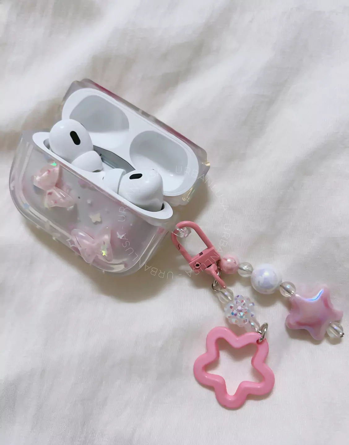 Pastel Pink Butterfly Coquette Aesthetic AirPods 4 Pro 2 Case AirPods 4 Case AirPods 1 2 Case, Cute AirPods 3 Case, AirPods Pro Case, Aesthetic AirPods Case