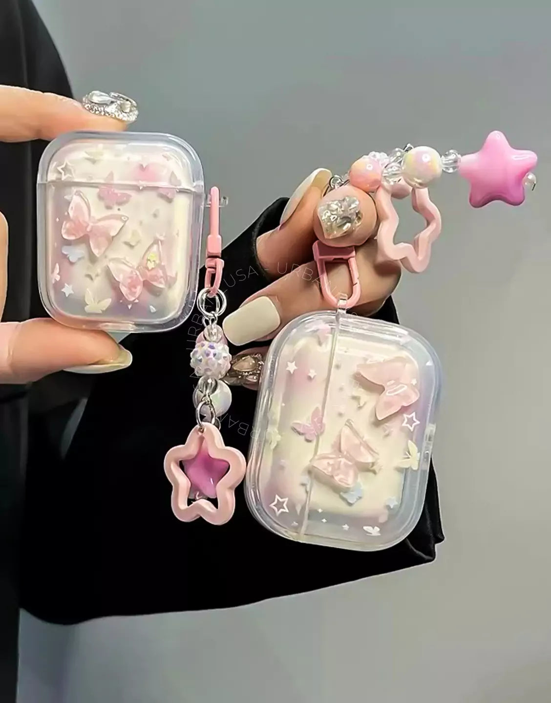 Pastel Pink Butterfly Coquette Aesthetic AirPods 4 Pro 2 Case AirPods 4 Case AirPods 1 2 Case, Cute AirPods 3 Case, AirPods Pro Case, Aesthetic AirPods Case