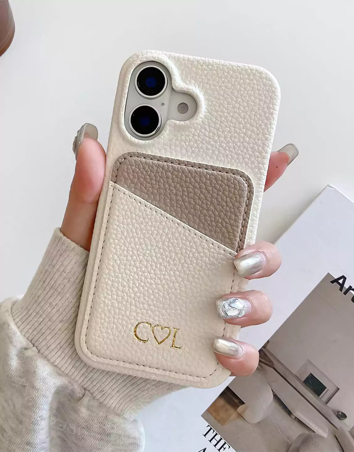 Magnifique coque transparente à paillettes pour iPhone