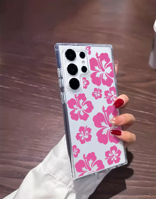 Coque de téléphone à motif de sourire esthétique pour iPhone / Samsung