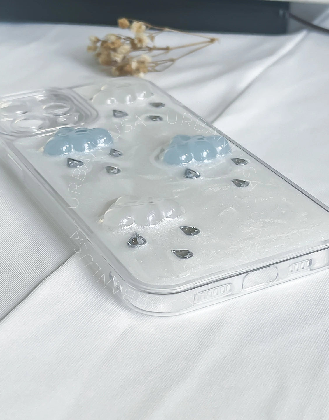 Prachtige glitter bling doorzichtige iPhone-hoes