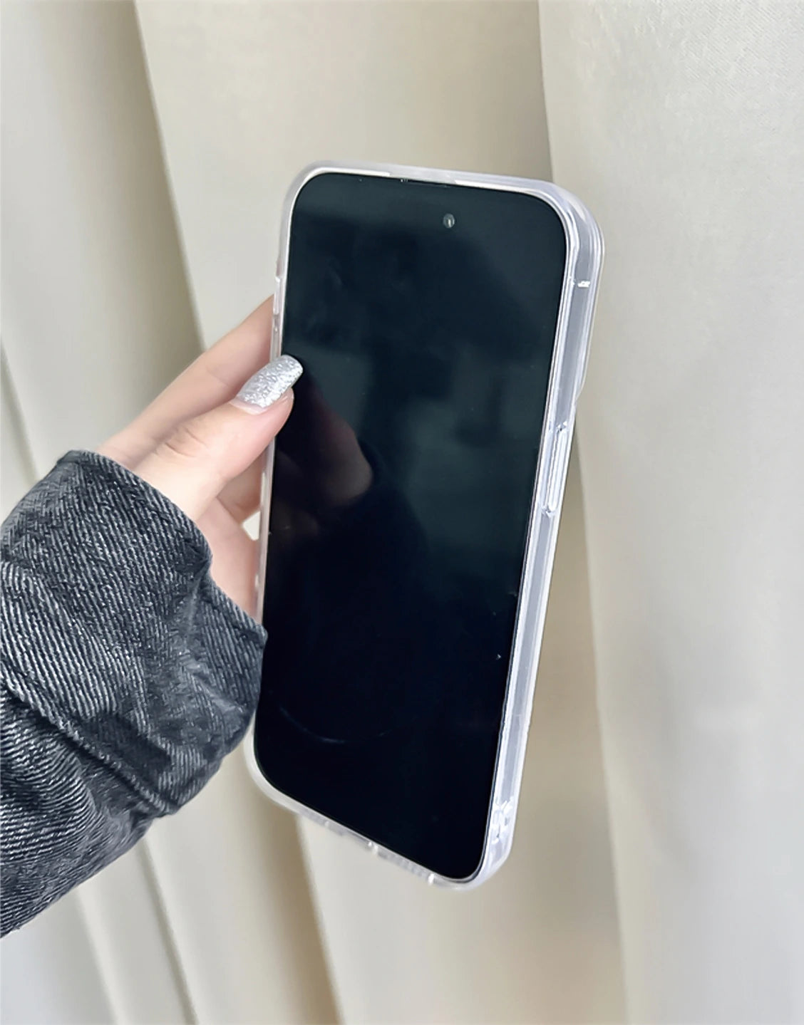 Prachtige glitter bling doorzichtige iPhone-hoes