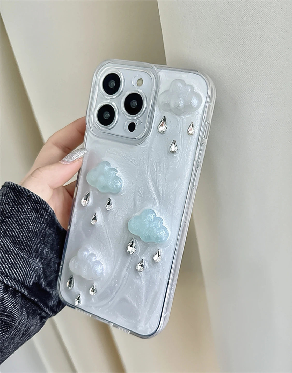Prachtige glitter bling doorzichtige iPhone-hoes