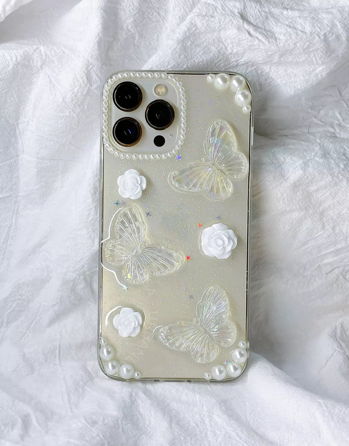 Prachtige glitter bling doorzichtige iPhone-hoes
