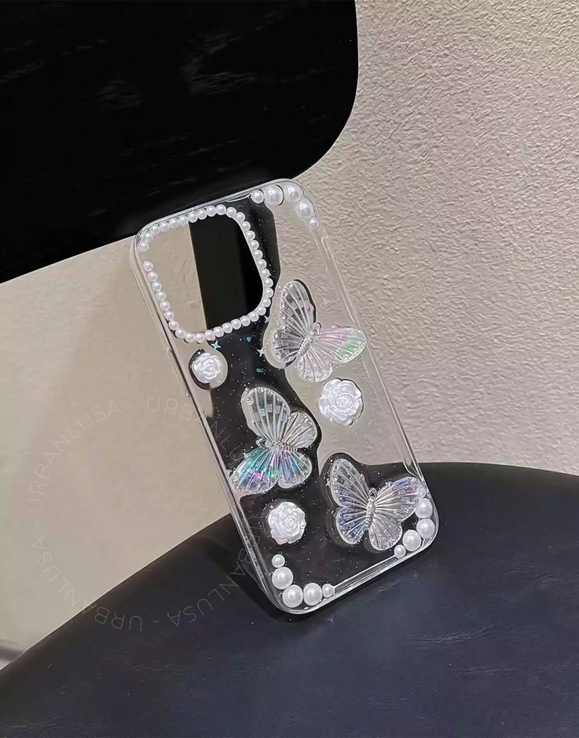 Prachtige glitter bling doorzichtige iPhone-hoes