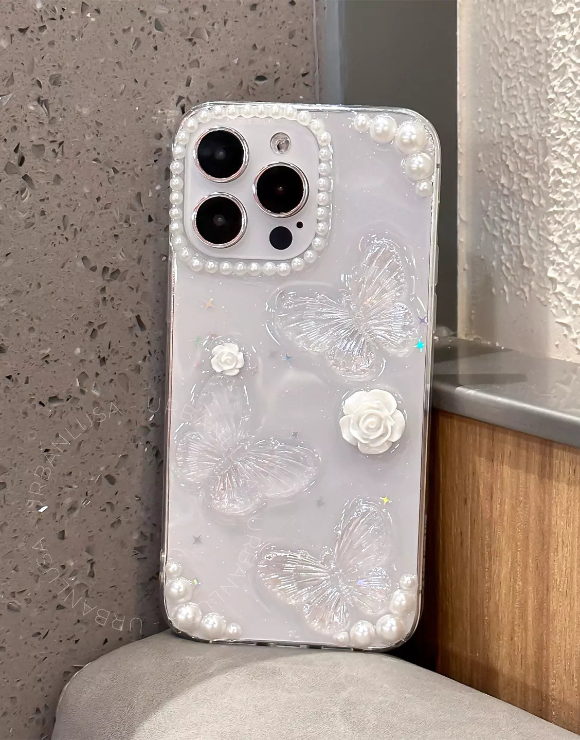 Prachtige glitter bling doorzichtige iPhone-hoes