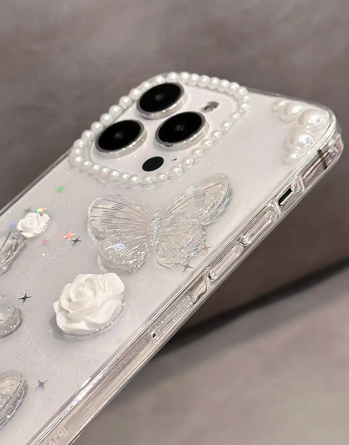 Prachtige glitter bling doorzichtige iPhone-hoes