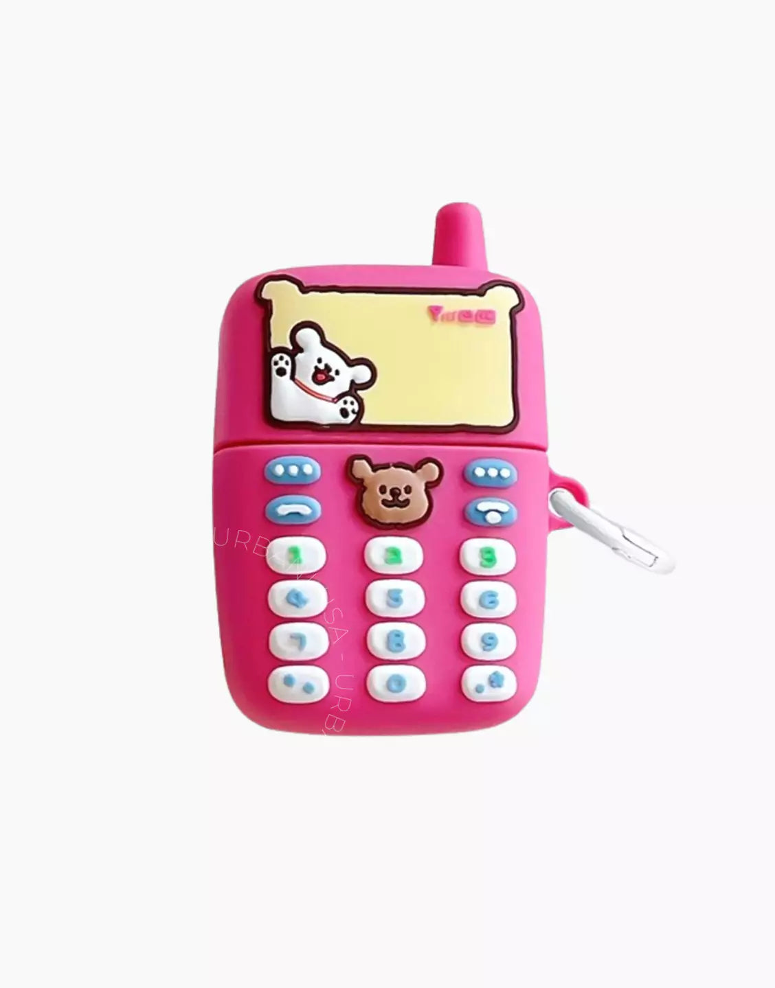 Happy Puppy Pink Classic Phone Style AirPods Pro 2 Case AirPods 3 Case AirPods 1 2 Case, Cute AirPods Case, AirPods Pro Case, Aesthetic AirPods Case
