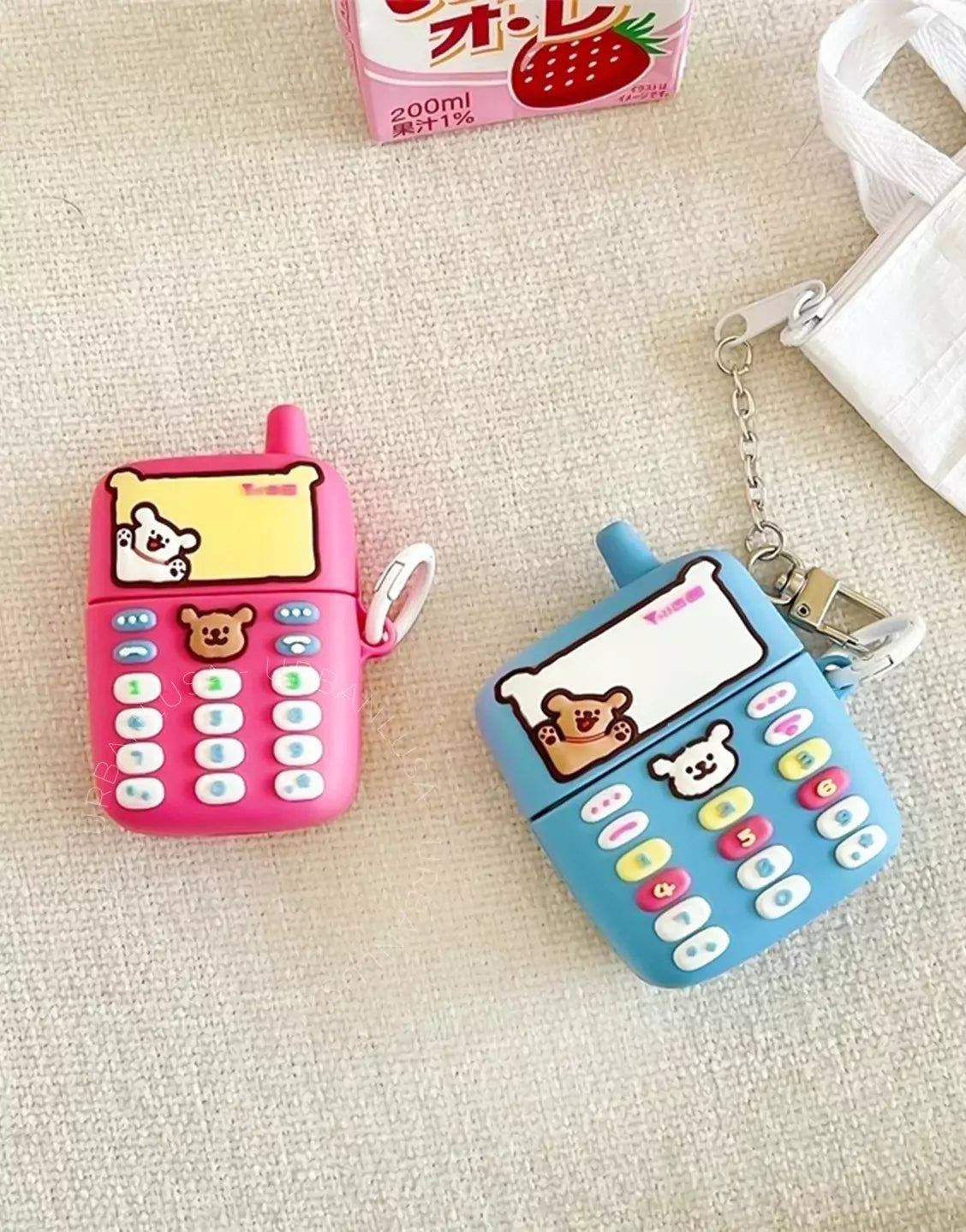 Happy Puppy Pink Classic Phone Style AirPods Pro 2 Case AirPods 3 Case AirPods 1 2 Case, Cute AirPods Case, AirPods Pro Case, Aesthetic AirPods Case