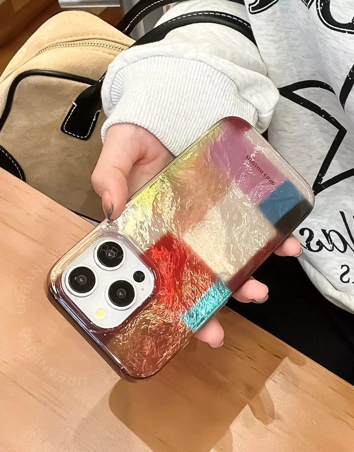 Retro Colorful Grid iPhone Case - URBANLUSA