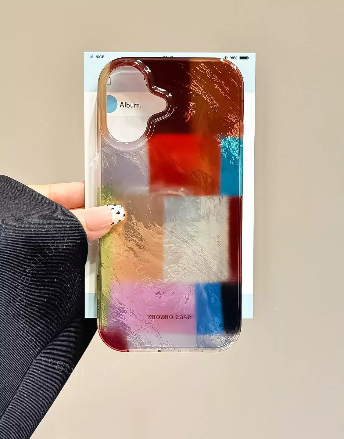Retro Colorful Grid iPhone Case - URBANLUSA