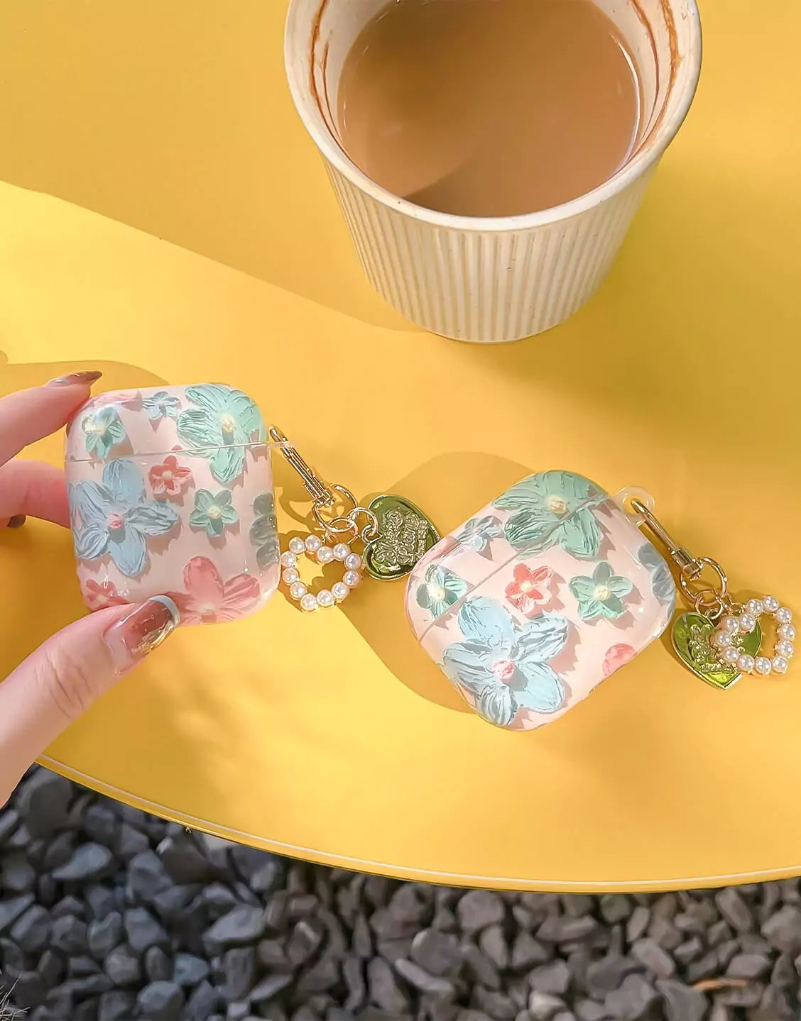 Retro Pink Flowers AirPods Case - URBANLUSA
