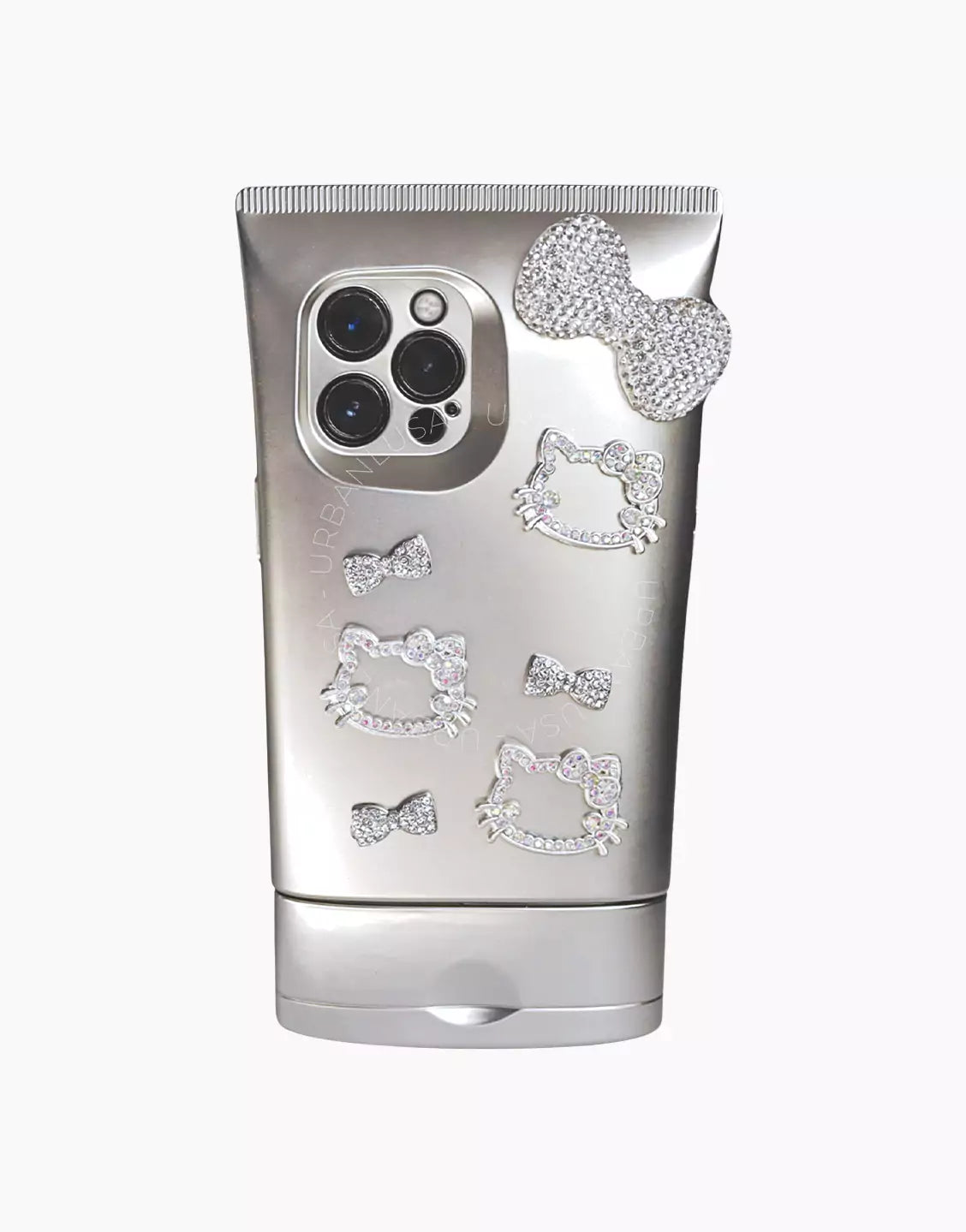 Kawaii KT Silver Electroplating 3D Facial Cleanser iPhone Case