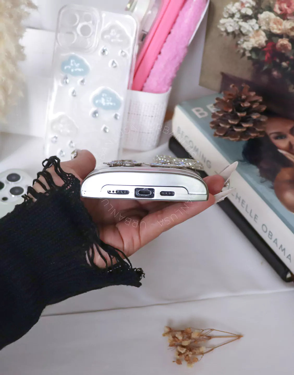 Kawaii KT Silver Electroplating 3D Facial Cleanser iPhone Case