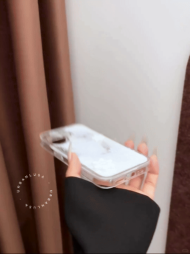 Winter Snowflake Quicksand Clear iPhone Case - URBANLUSA
