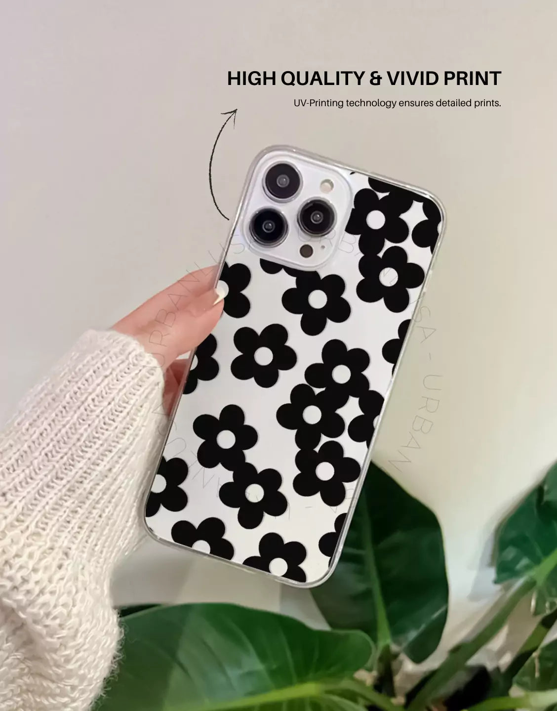 Coque de téléphone à motif de sourire esthétique pour iPhone / Samsung