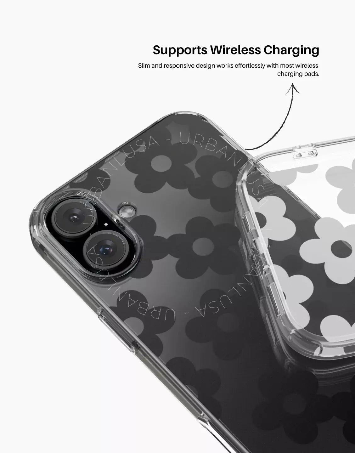 Coque de téléphone à motif de sourire esthétique pour iPhone / Samsung