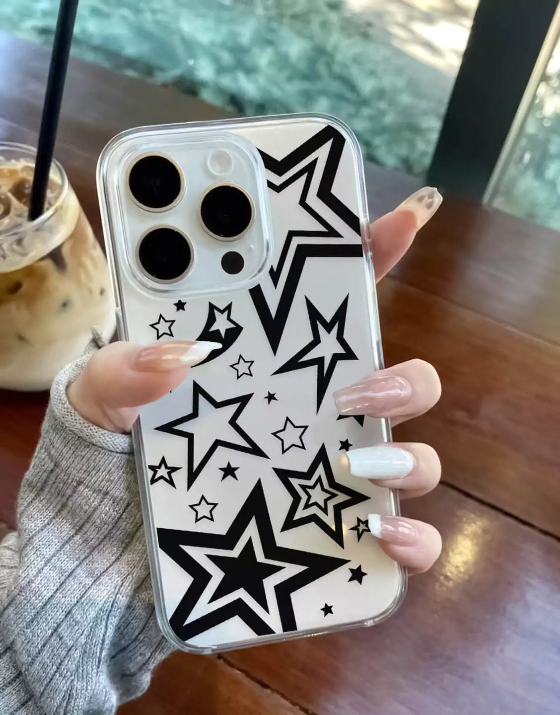 Y2K Black Super Stars iPhone Case
