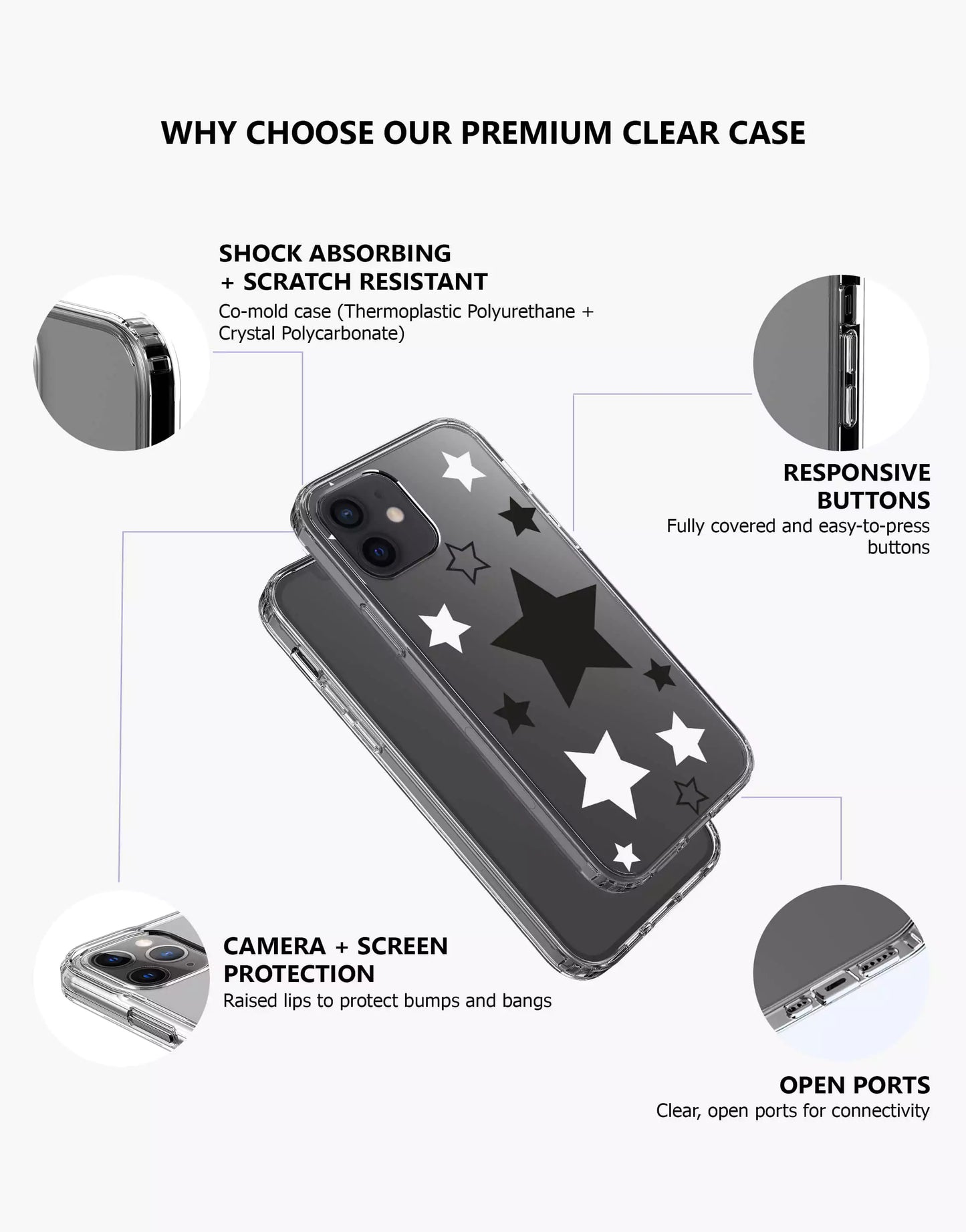 Coque esthétique pour iPhone Y2K Star