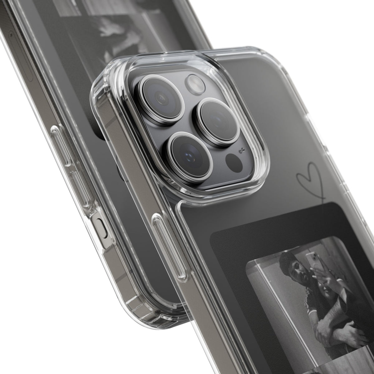 Clear Photo Phone Case — Black Retro Photo Strip Clear Case for iPhone