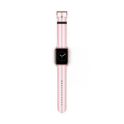 Pink Striped Apple Watch Band — Pastel Stripe Replacement Strap