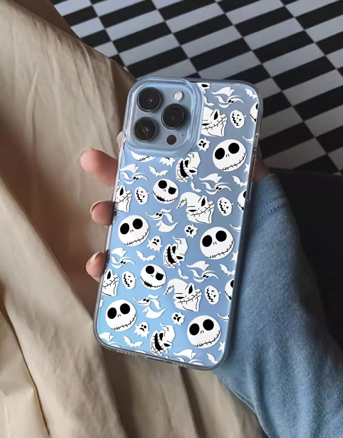 Aesthetic Jack Skellington iPhone Case - URBANLUSA