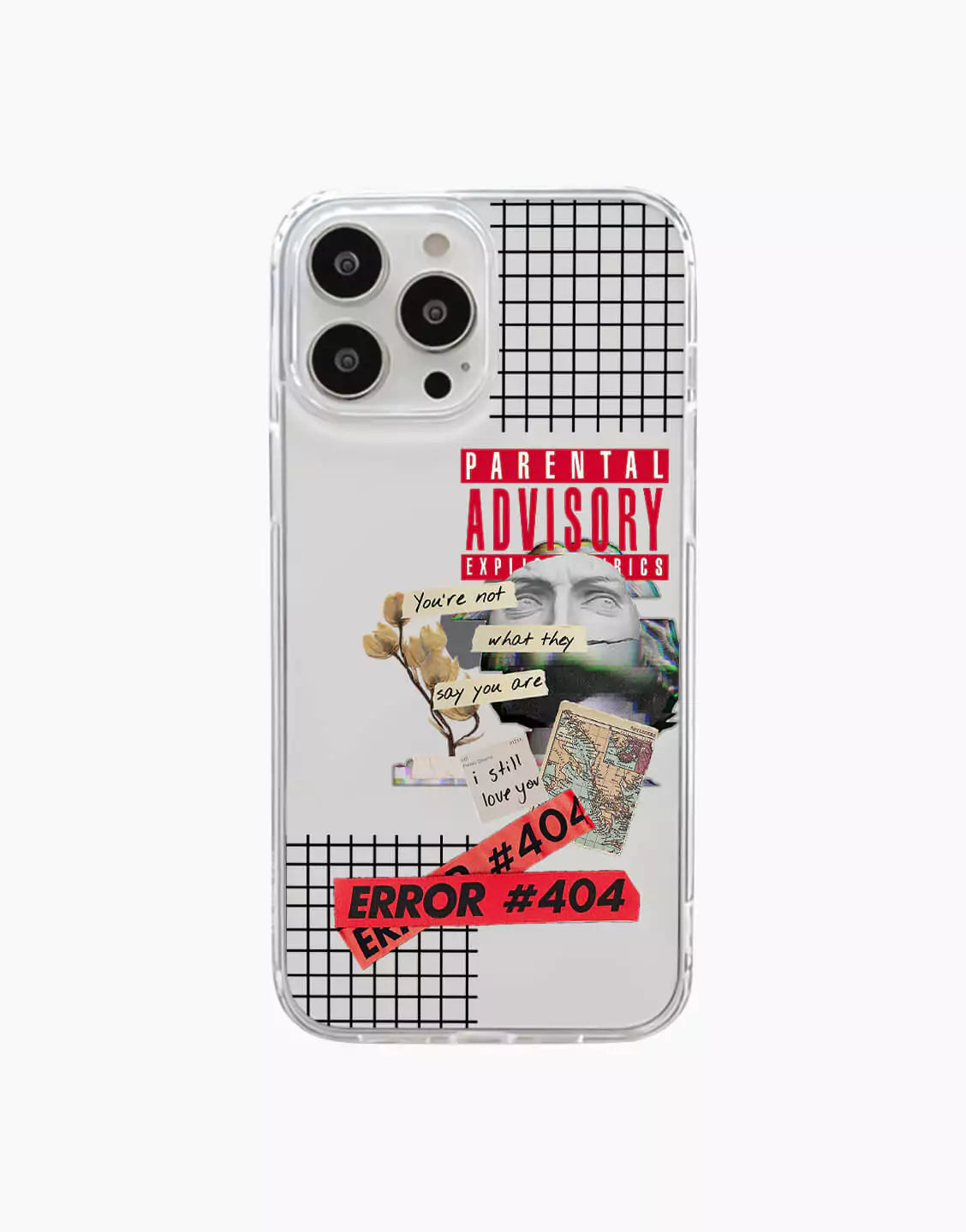 Aesthetic Abstract Collage iPhone Case - URBANLUSA