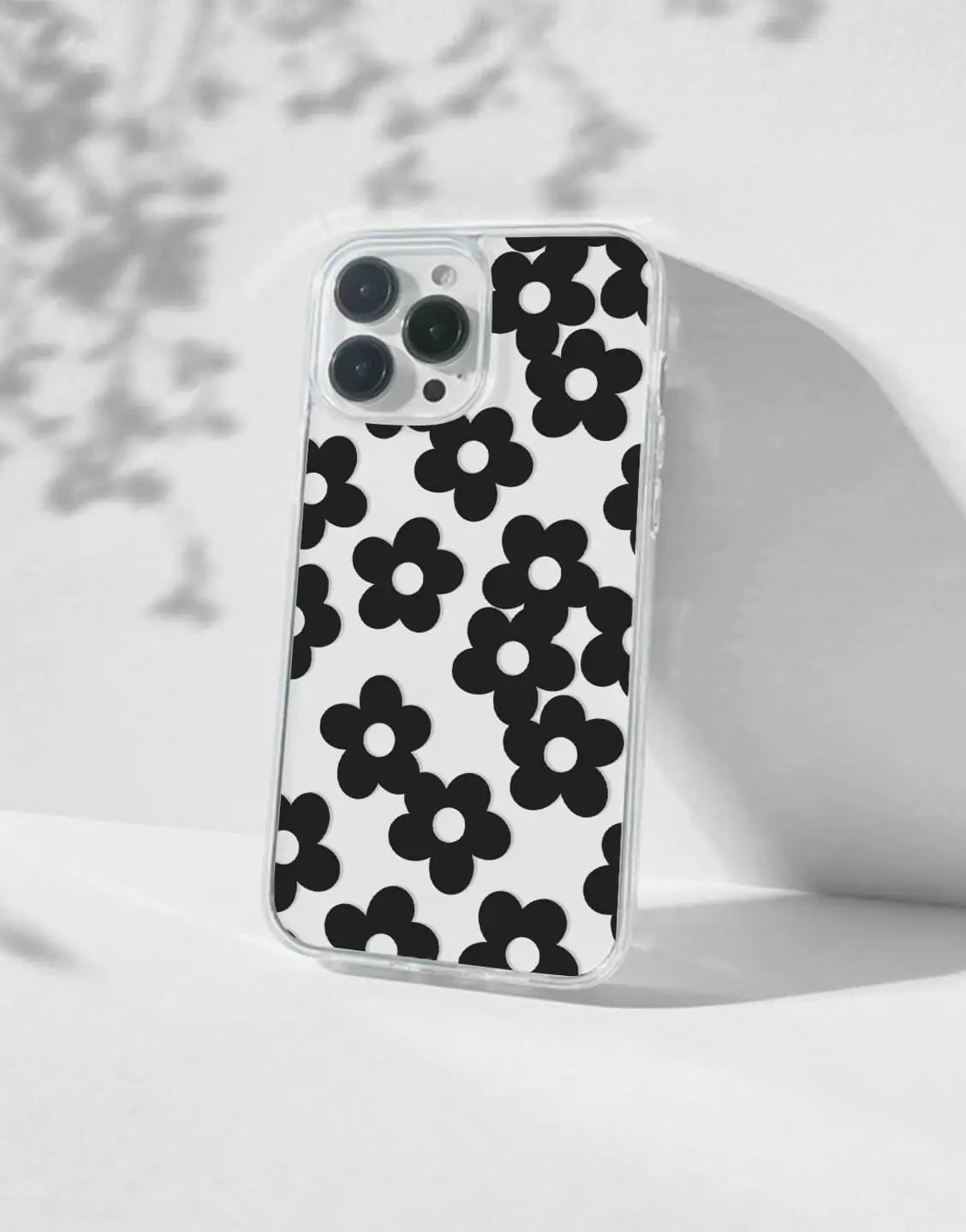 Black Daisy Flower iPhone Case - URBANLUSA