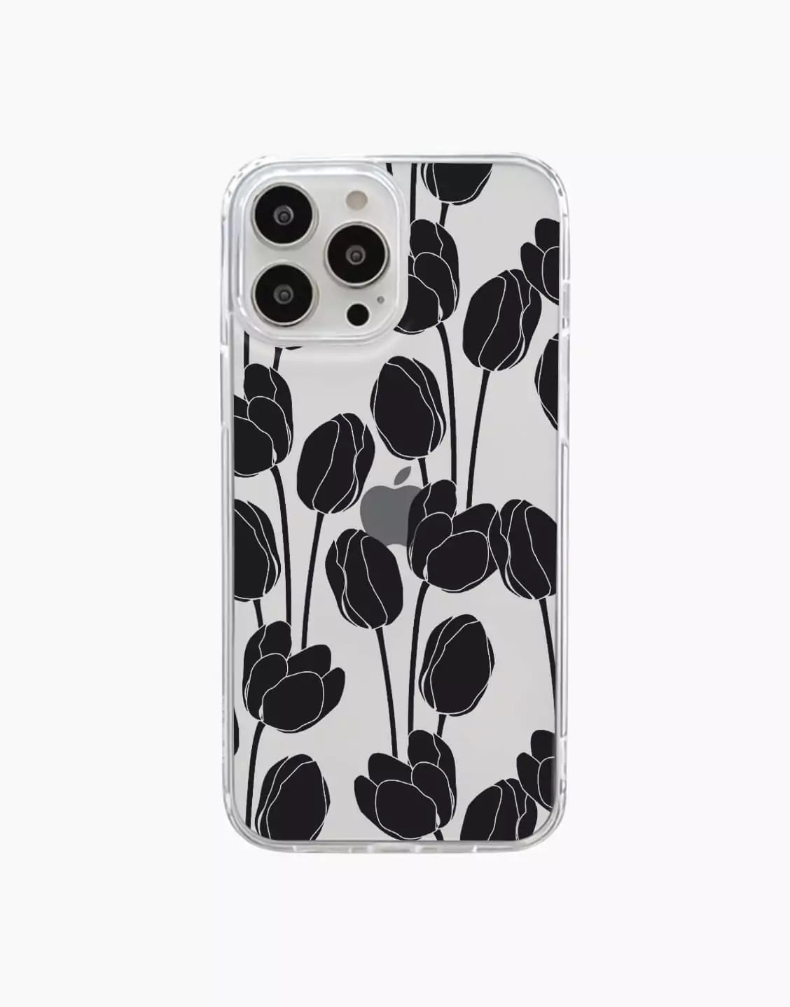 Black Tulips Flower iPhone Case - URBANLUSA