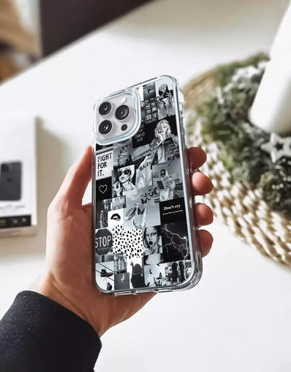 Black and White Collage iPhone Case - URBANLUSA