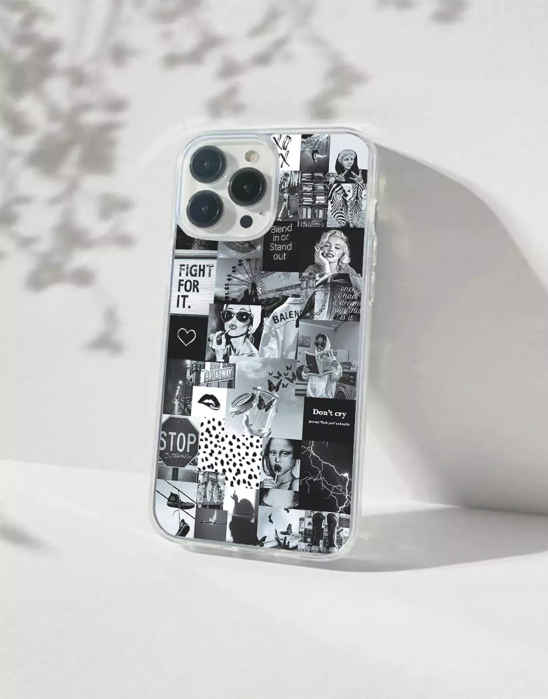 Black and White Collage iPhone Case - URBANLUSA